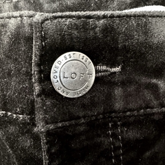 LOFT Plus Black Midrise Velour Skinny Pants size 22 NWT - Picture 6 of 16